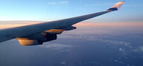 チャイナエアライン　CI 0018 ホノルル行き機内からの風景