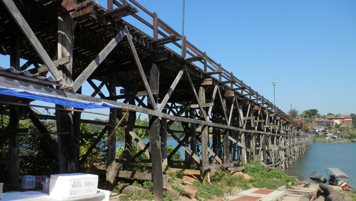 Wooden bridge, Sangkhla Buri